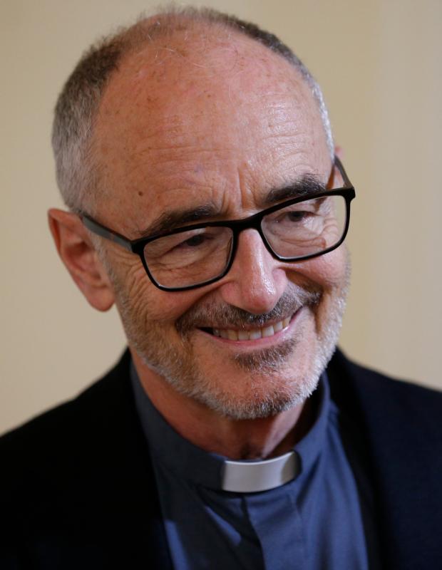 Cardinal-designate Michael Czerny is pictured during an interview in Rome Sept. 27, 2019. (CNS photo/Paul Haring)