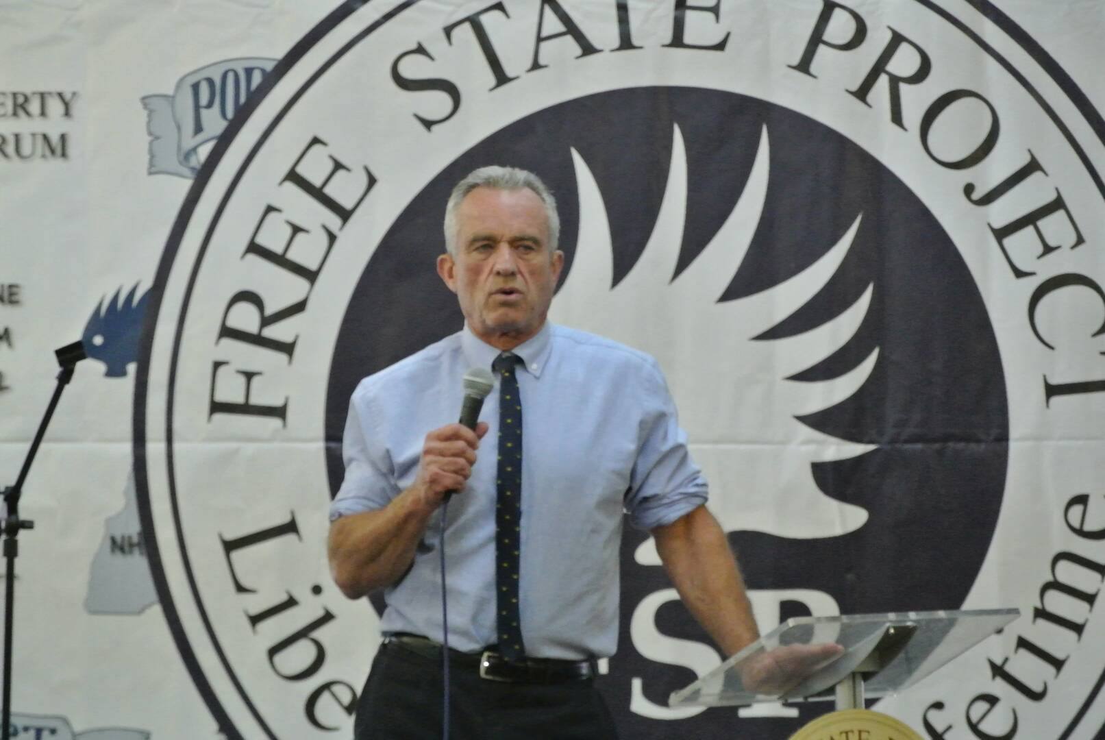 RFK Jr. speaks at PorcFest (Photo by author)