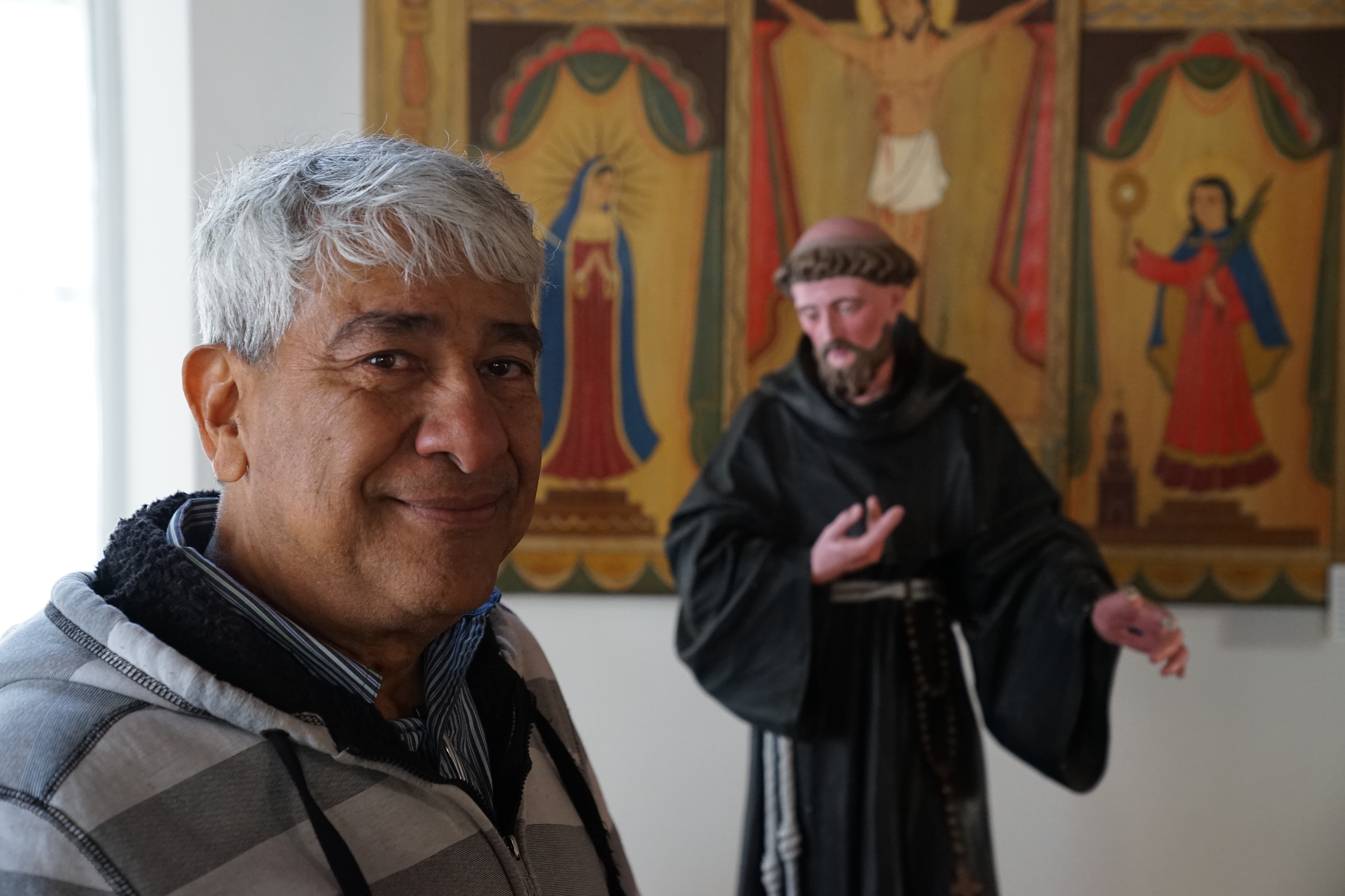 Jorge Taborda, an undocumented immigrant, has been living at Holy Cross Retreat Center in Las Cruces, New Mexico, since his wife was deported last June. (J.D. Long-Garcia)