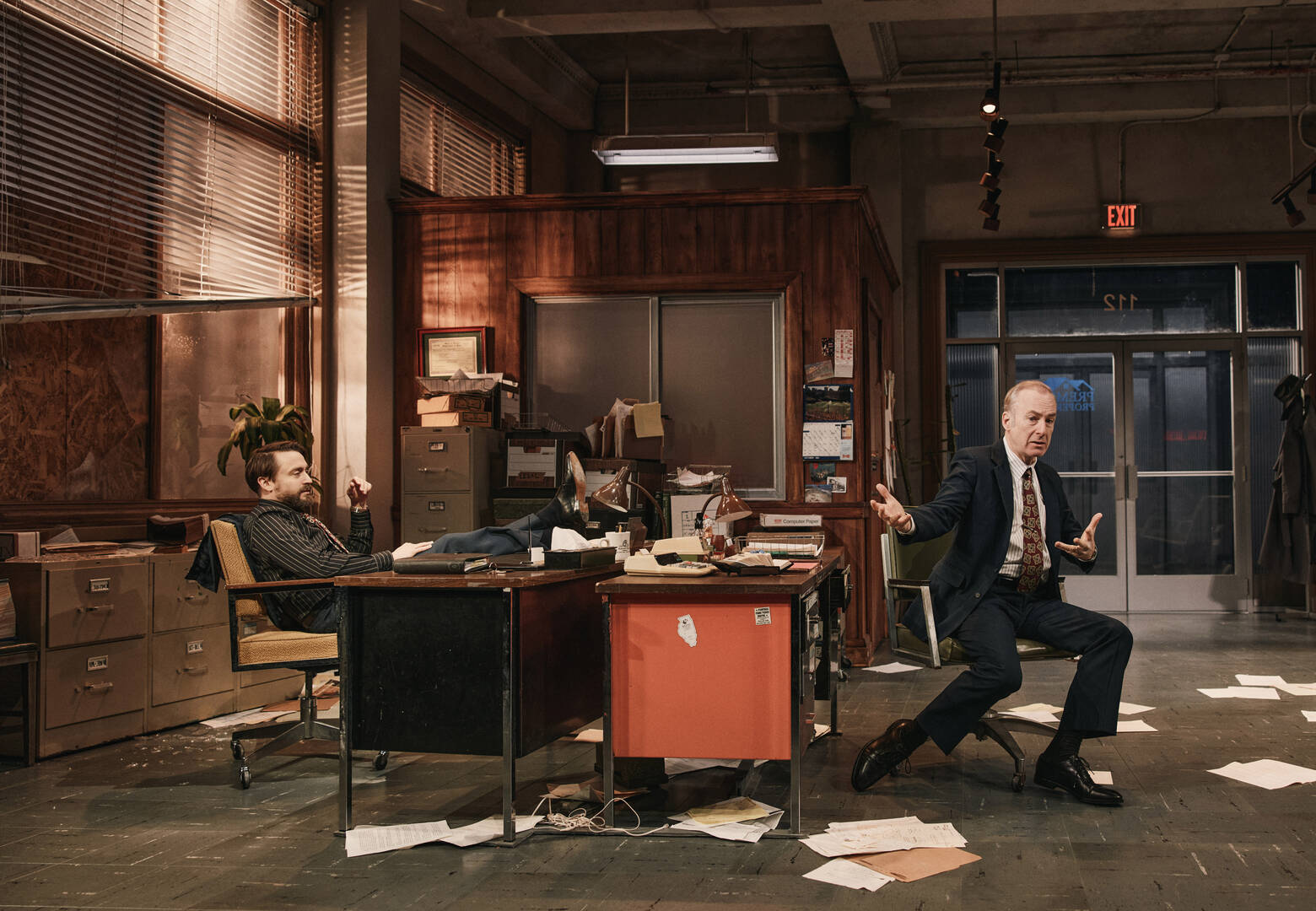 Kieran Culkin and Bob Odenkirk in ‘Glengarry Glen Ross’ (photo: Emilio Madrid)