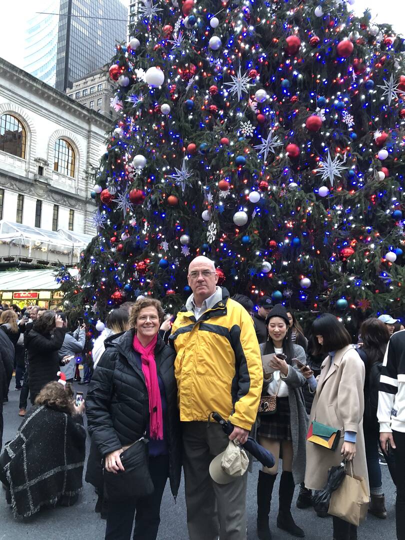 Author and his wife on Christmas visit