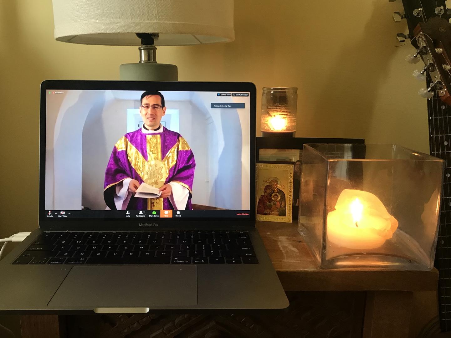 mass on computer screen