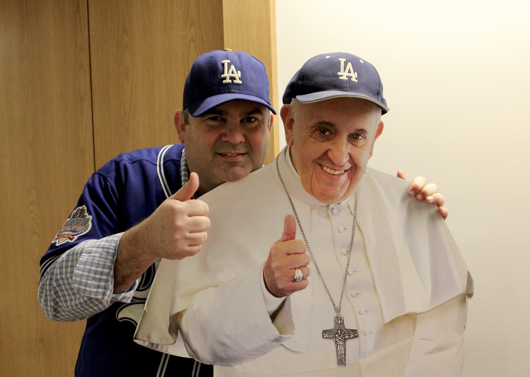 Jim Keane and Pope Francis, the Dodgers 'biggest fans