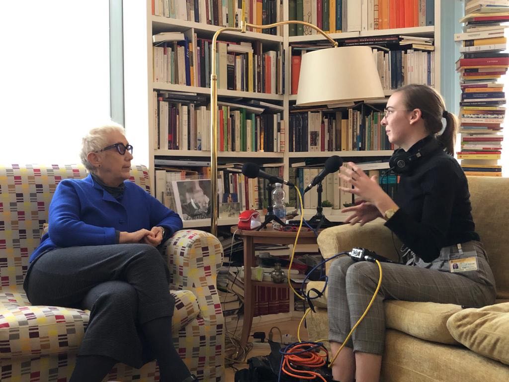 Lucetta Scaraffia (left) and Colleen Dulle in Rome.