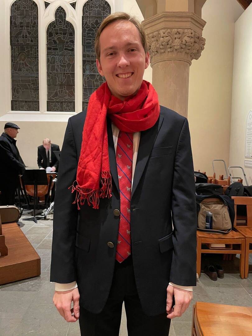 Connor at Advent concert