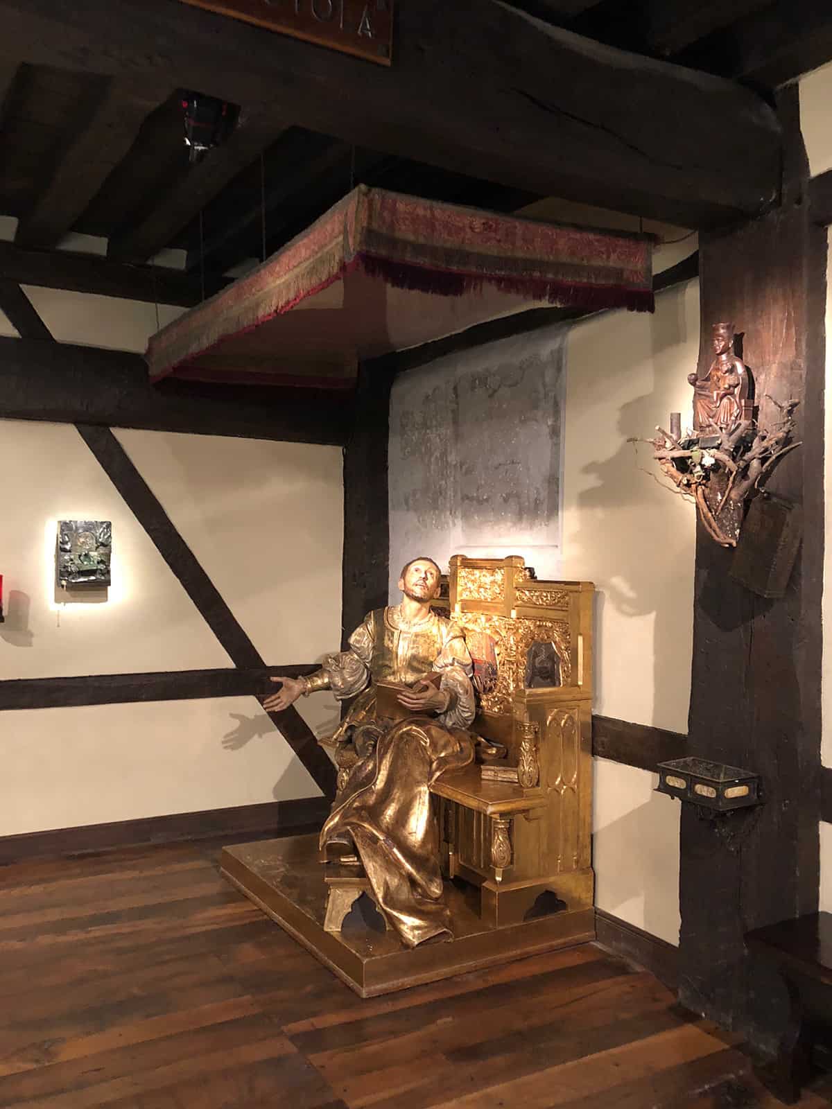 This statue of St. Ignatius is located in the conversion chapel at the castle of Loyola, the spot where he was called to conversion while reading the Life of Christ and the Lives of the Saints. Photo credit - Margie Carroll, one of our Spain pilgrims