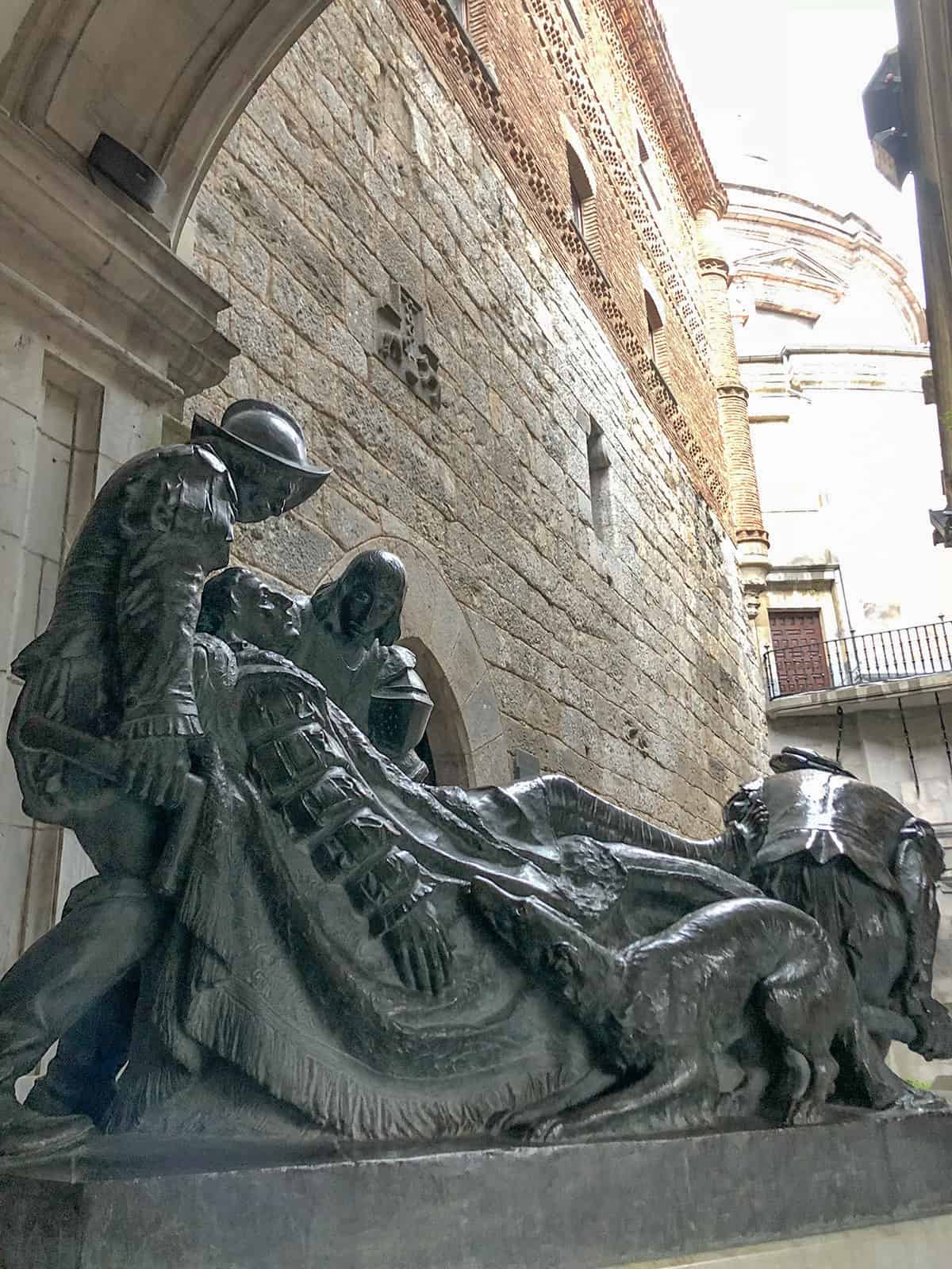 This statue is located at the entrance to the castle and home of St. Ignatius. His injury at the battle of Pamplona was the beginning of Ignatius’ recovery and eventual conversion