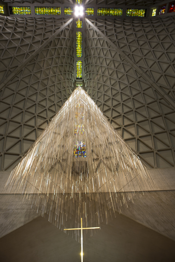 St. Mary’s Cathedral in San Francisco bears a striking resemblance to some of Mark Mills’s ideas for the moon chapel (photo: iStock).