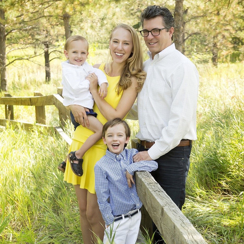 Lauren Schumacher with sons Oliver, 7, and Eliot, 4, and husband, Vincent