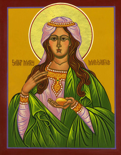 Mary of Magdala (Icon by Bonnie Hardwick, a secular Franciscan living in Santa Fe, New Mexico.)