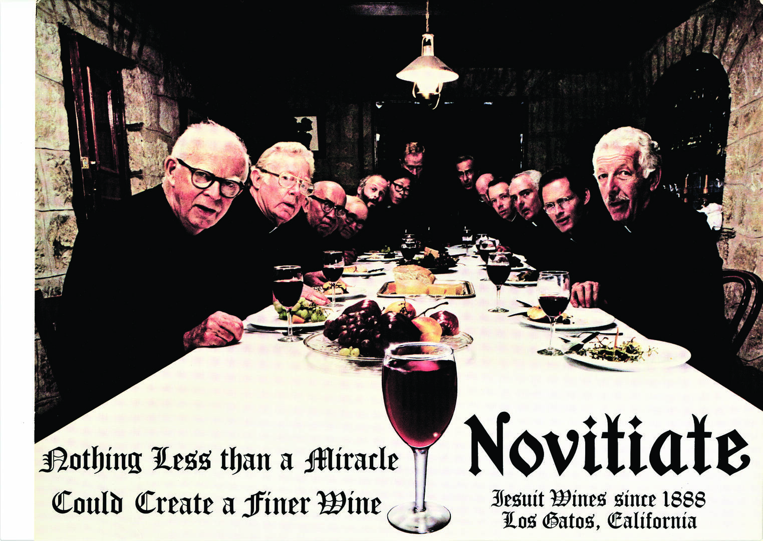 ad for wine from novitiate winery