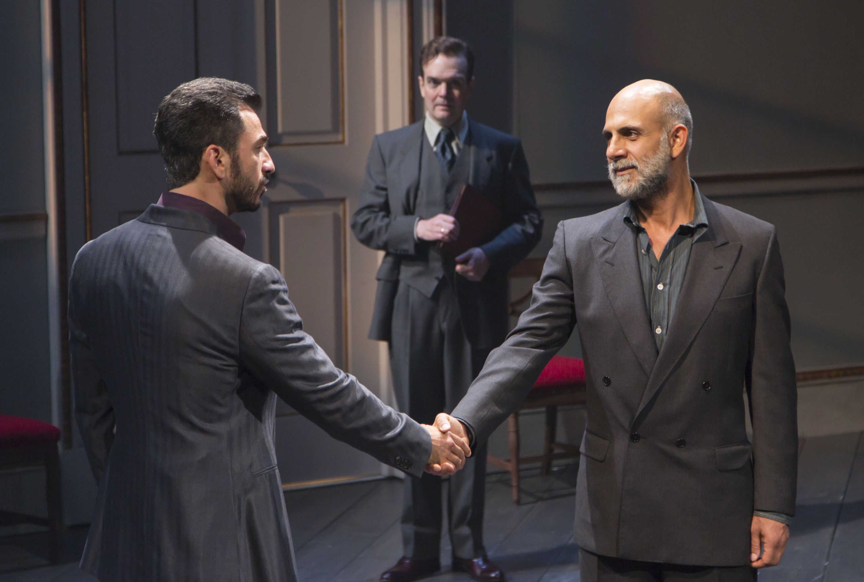 Michael Aronov, Jefferson Mays, and Anthony Azizi. Photo by T. Charles Erickson.