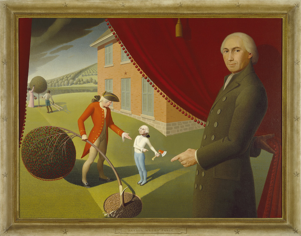 “Parson Weems’ Fable,” Grant Wood
