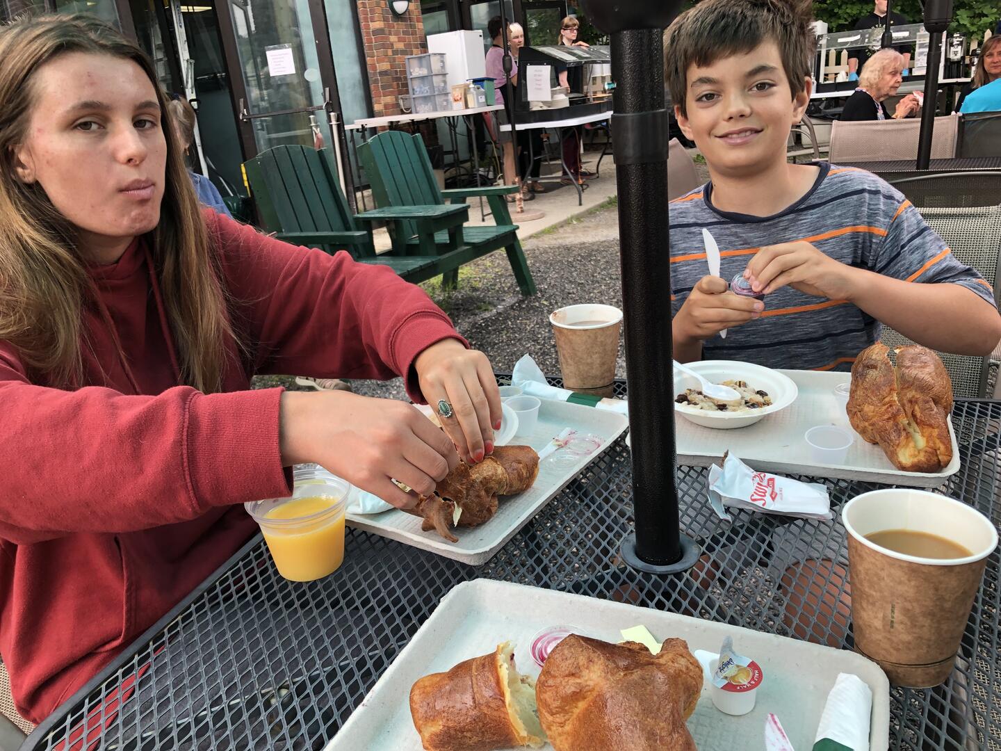Eating popovers in Maine (Provided by author)