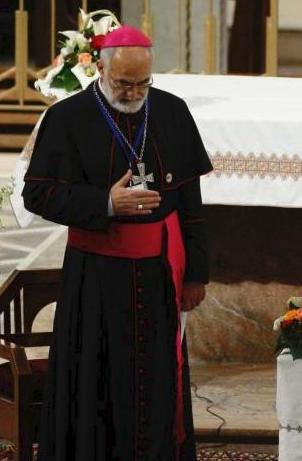 Cardinal-designate Cristóbal López Romero at the Angelus blessing in Rabat, Morocco, March 31, 2019. (CNS photo/Paul Haring)