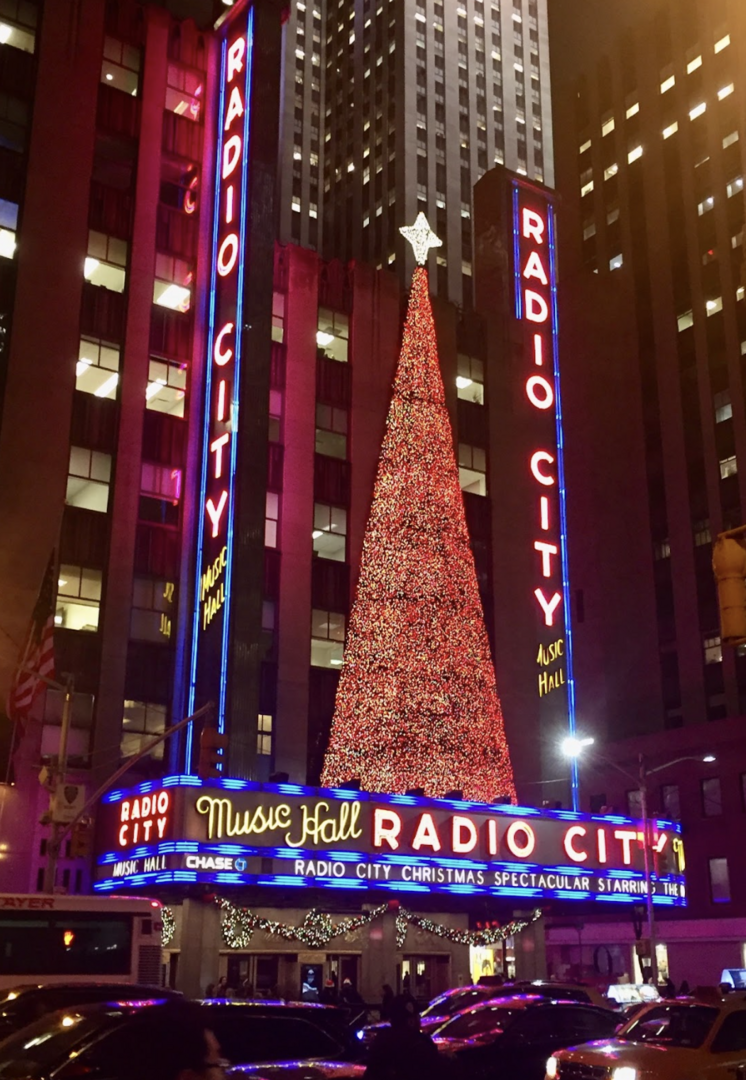 Christmas tree at Radio City Music Hall in New York City