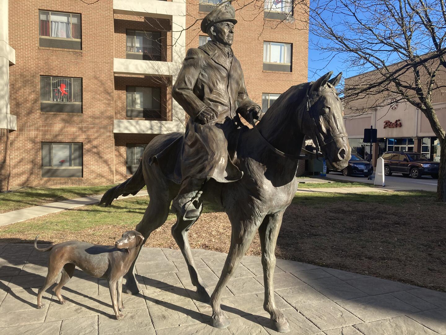 A statue of General George C. Marshall in downtown Uniontown, Pa. (photo: John W, MIller)