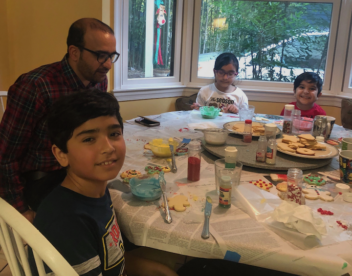 Christmas cookie decorating with the Ibrahims