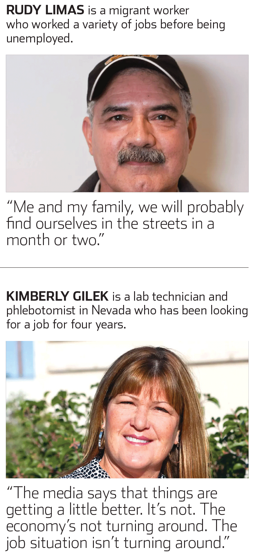 Unemployed workers over 50 share their stories