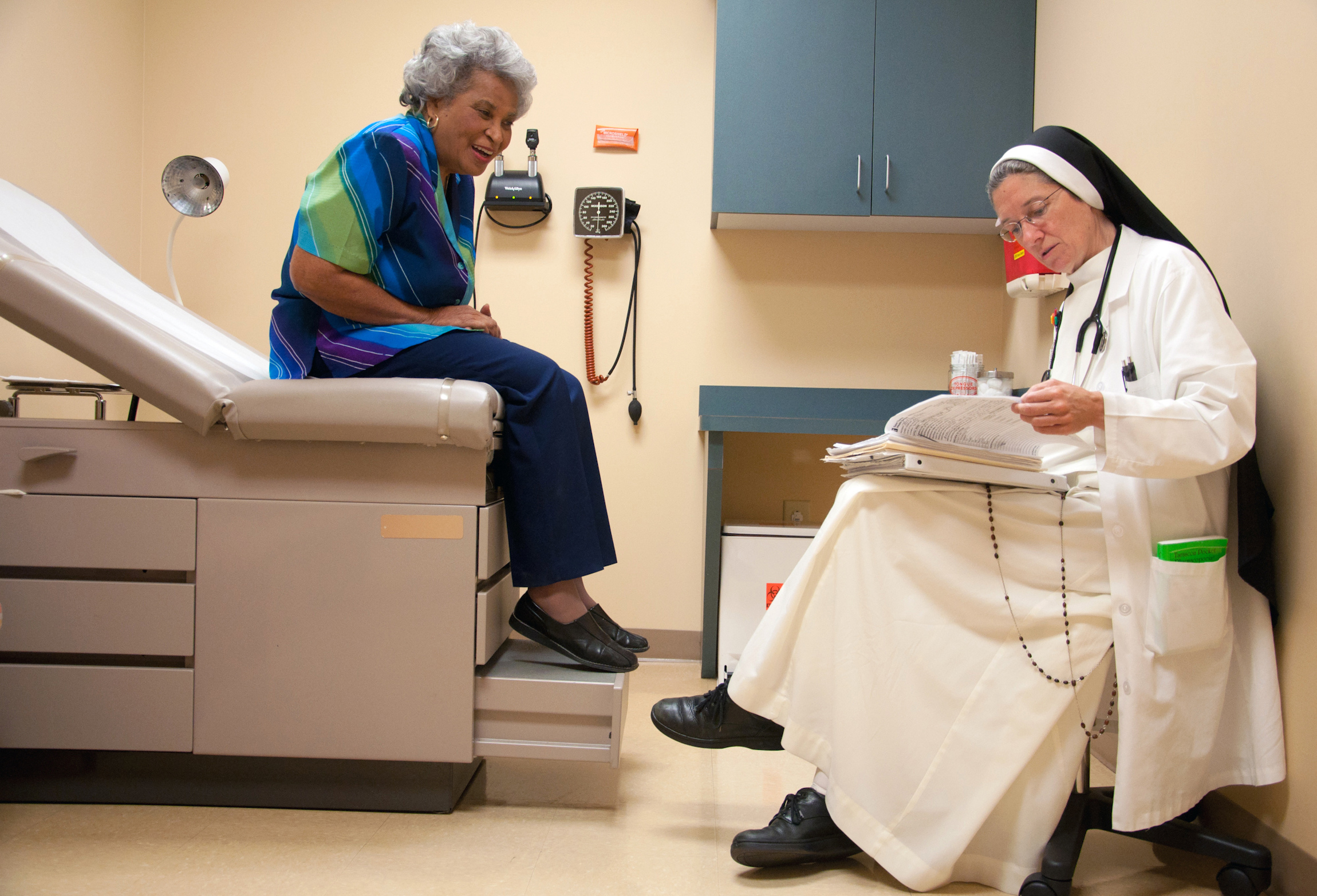 Dominican Sister Mary Diana Dreger, a physician, at St. Thomas Family Health Center South in Nashville, Tenn. Catholic hospitals have recently been targeted by the American Civil Liberties Union. 