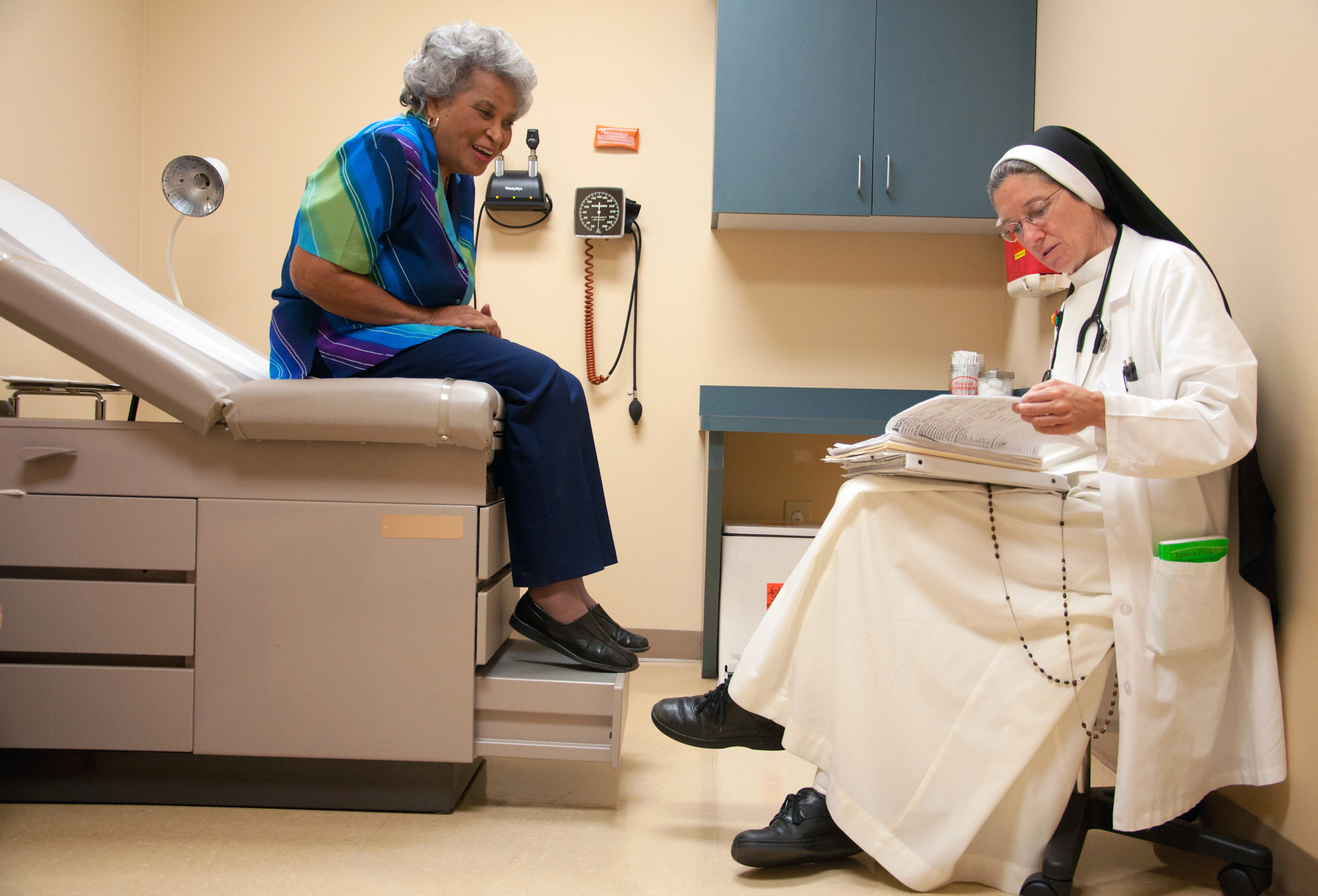 Dominican Sister Mary Diana Dreger, a physician, at St. Thomas Family Health Center South in Nashville, Tenn. Catholic hospitals have recently been targeted by the American Civil Liberties Union.