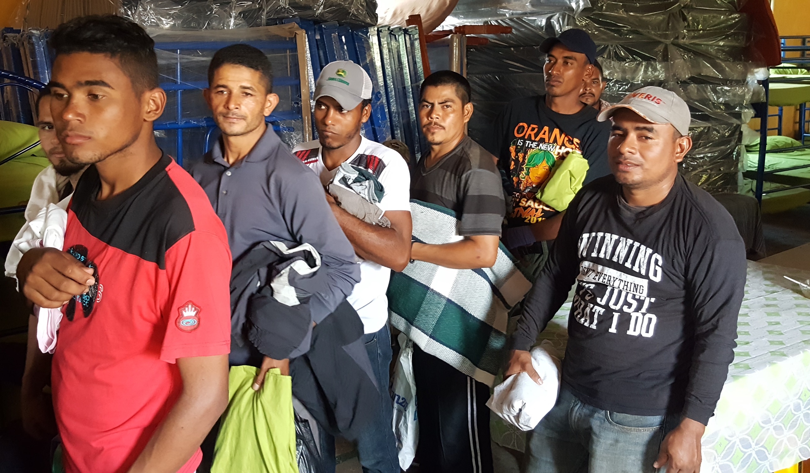 Lining up for a medical check at a shelter for migrants in Mexico on Jan. 26, 2017.