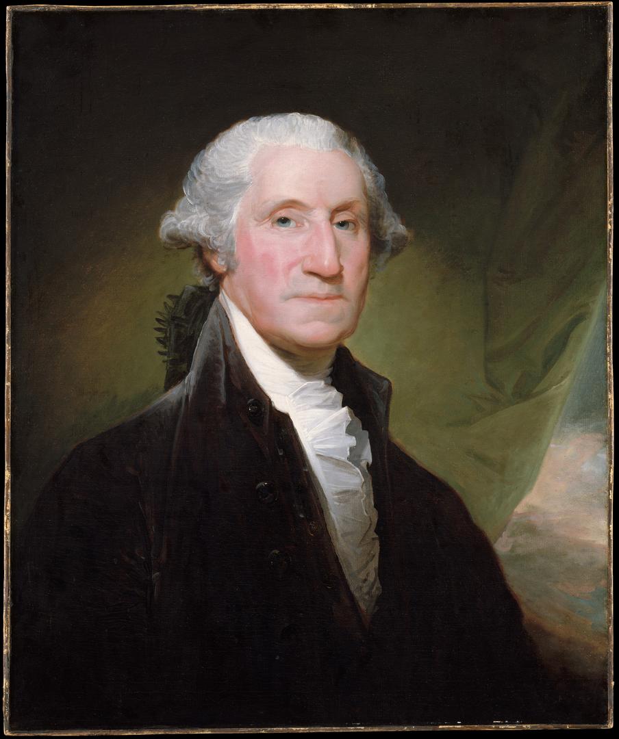 Gilbert Stuart painted many portraits of Washington, including a bust-length piece known as the Gibbs-Channing-Avery portrait. 
