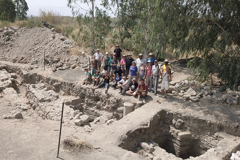 archaeological team at the excavation site