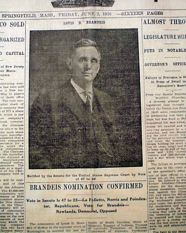 Louis Brandeis, US Supreme Court Justice, Progressive Reform Advocate