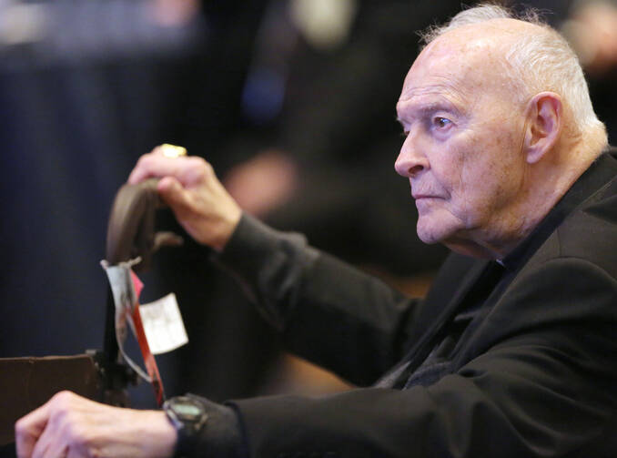 Cardinal Theodore E. McCarrick, retired archbishop of Washington, is pictured in a 2017 photo (CNS photo/Bob Roller) 