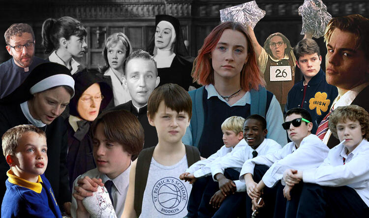 Collage of the 10 Greatest Catholic School Movies of All Time