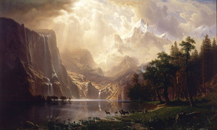 Among the Sierra Nevada Mountains, California (1868), by Albert Bierstadt, Smithsonian American Art Museum, Washington, D.C.