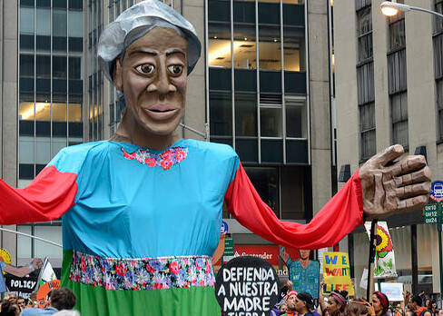 Puppet at the People's Climate March in New York City on September 21. (Stephen Melkisethian/Flickr)