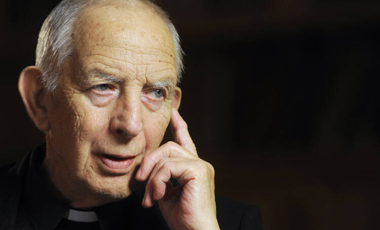 Redemptorist Father Alec Reid in 2010 (CNS photo/courtesy The Irish Catholic) 