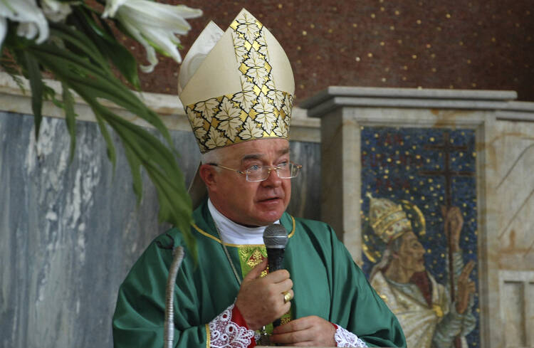 Archbishop Jozef Wesolowski, former nuncio to the Dominican Republic, celebrating Mass in Santo Domingo in 2009