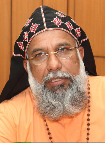 Cardinal Baselios Cleemis Thottunkal of Trivandrum, India, major archbishop of the Syro-Malankara Catholic Church, speaks during an Aug. 19 press conference in New Delhi. (CNS photo/Anto Akkara) 