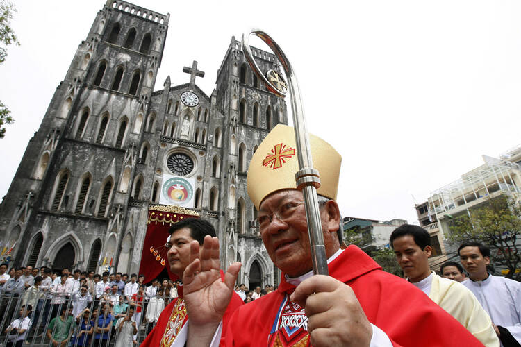 Archbishop Van Nhon, 76, was among the 20 new cardinals named by Pope Francis Jan. 4. (CNS photo/Kham, Reuters)