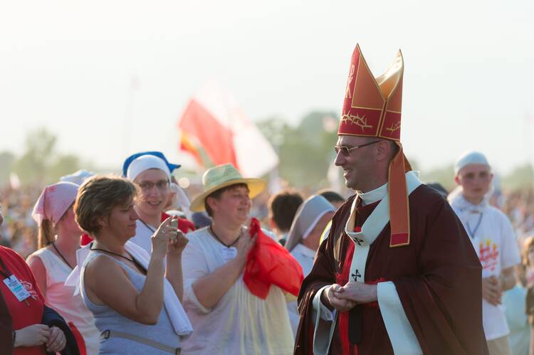 Archbishop Wojciech Polak of Gniezno, Poland, attends a youth meeting in early June in Lednica, Poland. (CNS photo/Jakub Kaczmarczyk, EPA) 
