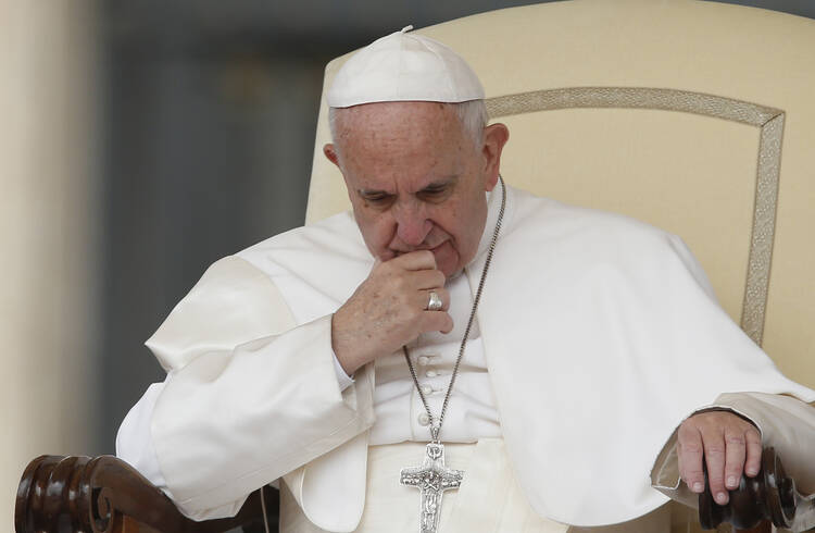 Pope Francis accepted the resignation of Archbishop Aldo di Cillo Pagotto of Brazil on July 6. The resignation comes after accusations of pedophilia lodged at some of the priests taken in by Archbishop Pagotto. (CNS photo/Paul Haring)