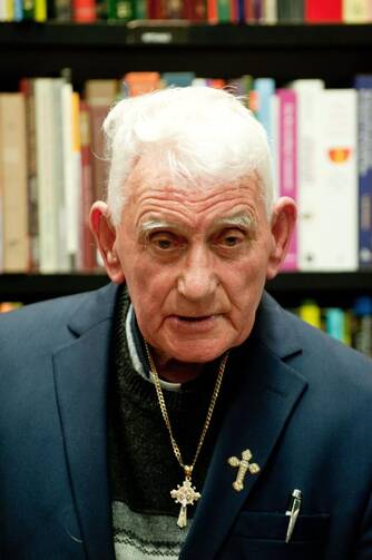 Albanian Father Ernest Simoni, a priest of the Archdiocese of Shkoder, one of 17 new cardinals, is pictured in early January in Rome. (CNS photo/Massimiliano Migliorato, Catholic Press Photo)