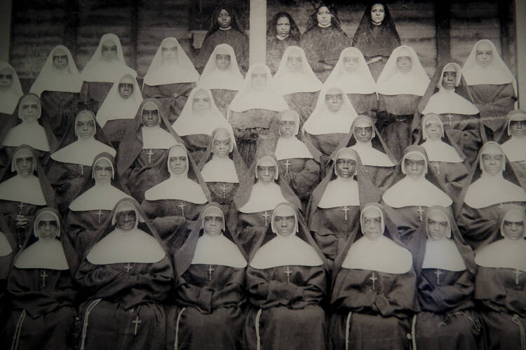 An undated photo of the Sisters of the Holy Family in New Orleans is seen at the National Museum of African American in Washington Jan. 5, 2017. February is African American history month. (CNS photo/Tyler Orsburn)