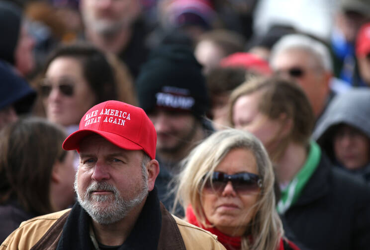 A President Donald Trump supporter is see seen at the annual March for Life in Washington Jan. 27. (CNS photo/Tyler Orsburn)