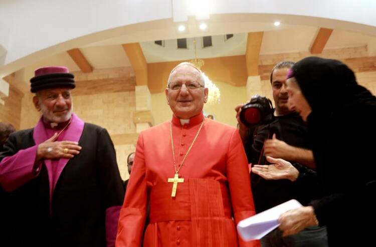 Chaldean Catholic Patriarch Louis Sako of Baghdad is seen at the Church of Our Lady of Perpetual Help in Ainkawa, Iraq, on Oct. 25, 2016. (CNS photo/Amel Pain, EPA)