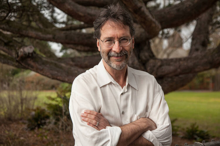 Brian Doyle, award-winning author, editor of the University of Portland's magazine, died May 27 from complications related to a brain tumor. Doyle, pictured in a 2012 photo, was 60. (CNS photo/Tim LaBarge) See OBIT-DOYLE May 31, 2017.