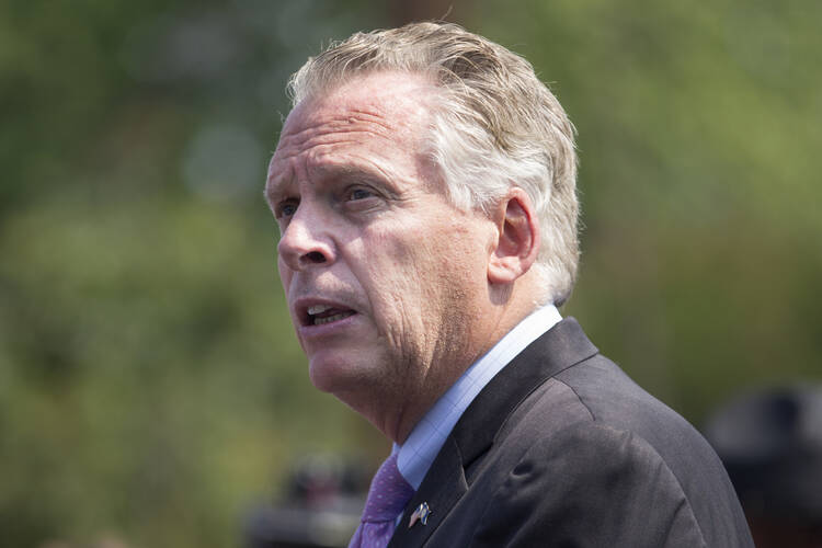 Virginia Gov. Terry McAuliffe is seen in Alexandria, Va., June 14. (CNS photo/Michael Reynolds, EPA) 