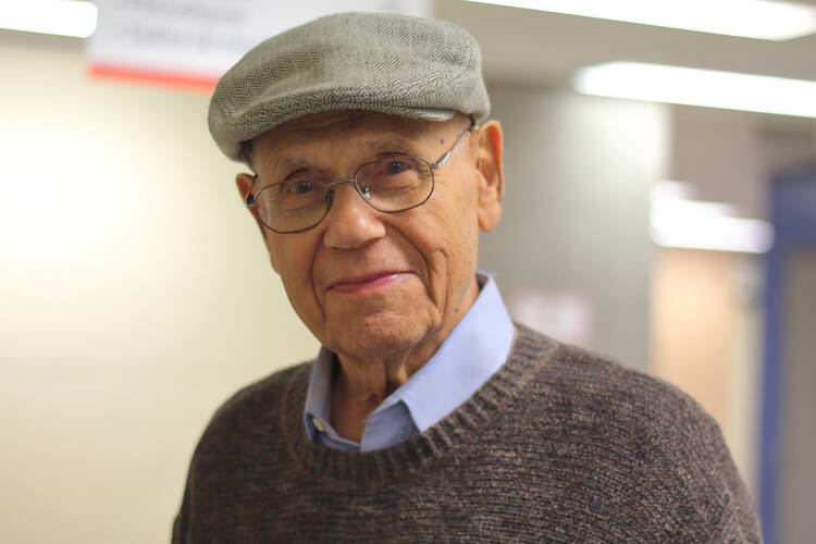 Renowned Canadian theologian Gregory Baum, 94, author of the first draft of the Second Vatican Council's "Nostra Aetate," died Oct. 18 in a Montreal hospital. He is pictured in a 2016 photo. (CNS photo/Francois Gloutnay, Presence) 