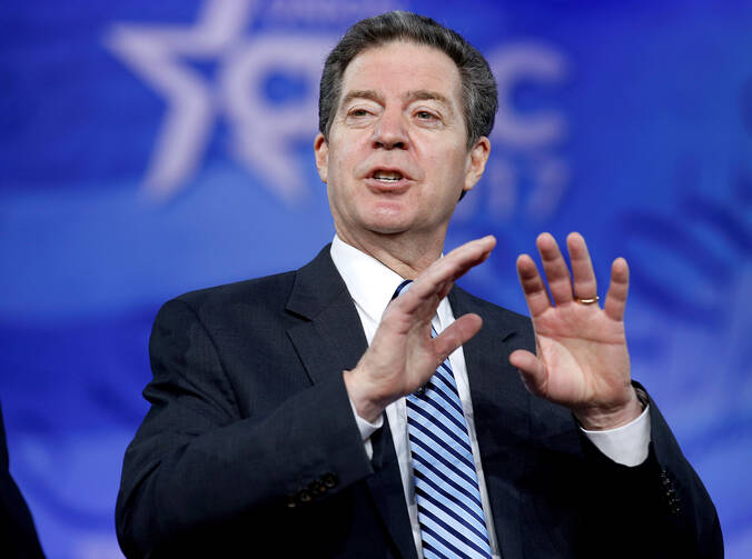 The U.S. Senate has confirmed Kansas Gov. Sam Brownback, a Catholic, as the new U.S. ambassador-at-large for international religious freedom. He is pictured in a 2017 photo. (CNS photo/Joshua Roberts, Reuters)