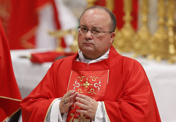 Archbishop Charles Scicluna of Malta participates in a Mass in St. Peter's Basilica at the Vatican in this June 29, 2015, file photo. Archbishop Scicluna was sent by Pope Francis to investigate clerical sexual abuse in Chile. (CNS photo/Paul Haring) 