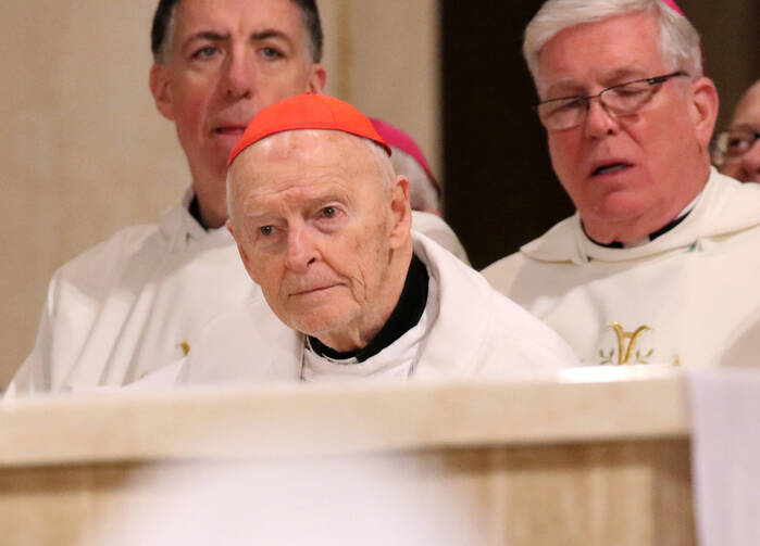 Former-Cardinal McCarrick in January. (CNS photo/Gregory A. Shemitz) 