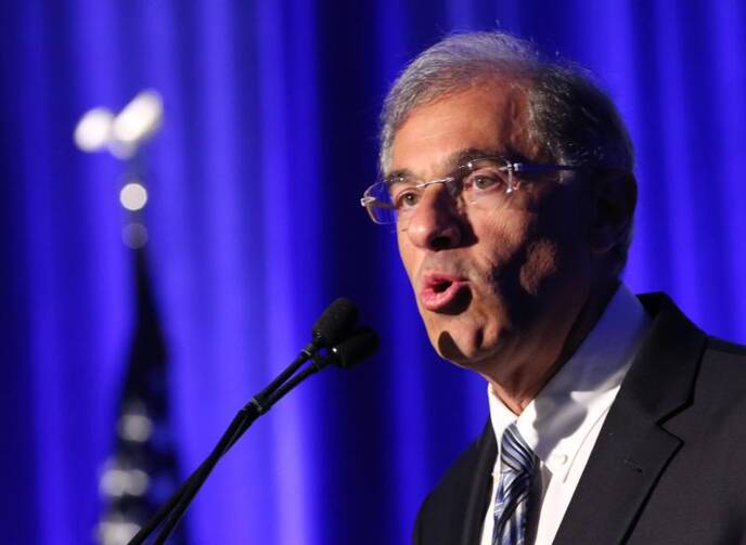 Francesco Cesareo, chair of the National Review Board, speaks June 13 during the U.S. Conference of Catholic Bishops' annual spring assembly in Fort Lauderdale, Fla. (CNS photo/Bob Roller)